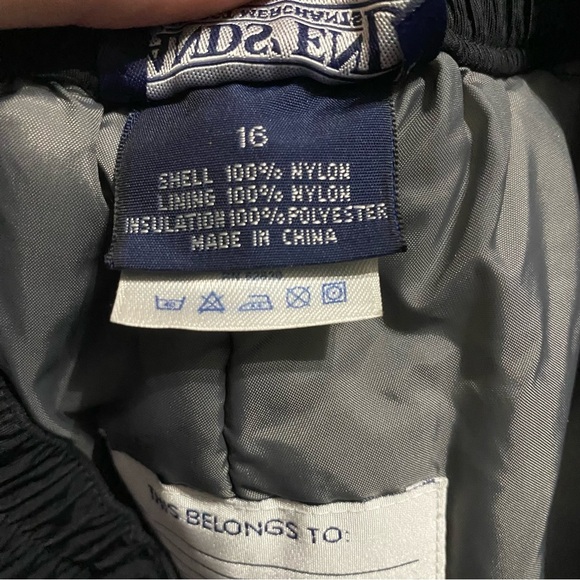 Lands End Black Nylon Snow Pants Snowboarding - Picture 7 of 7